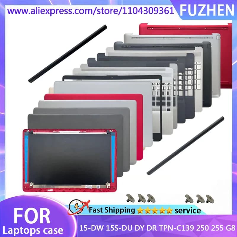 New For 15-DW 15S-DU DY DR TPN-C139 250 255 G8 Laptop LCD Rear Cover/Top Cover/Front Frame/Palm Pad/Bottom Cover/Keyboard/hinge