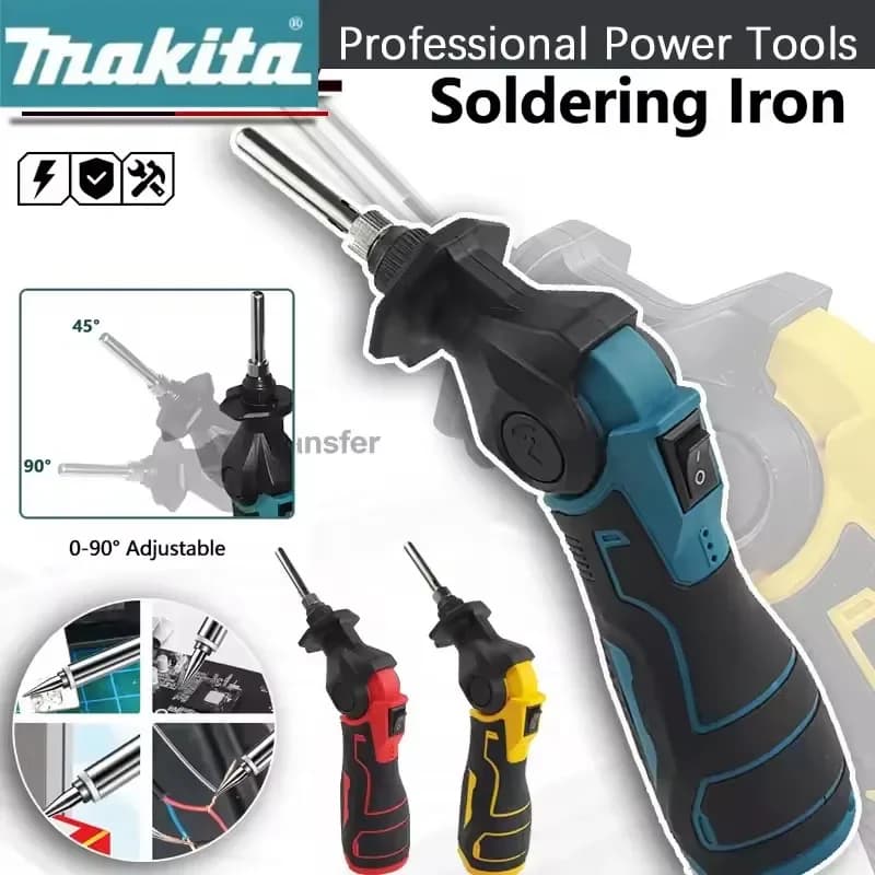 Pistola per Saldatura Elettrica Makita 12V 30W 2026, Riscaldamento Rapido, Temperatura Regolabile, Adatta per Milwaukee e DeWalt