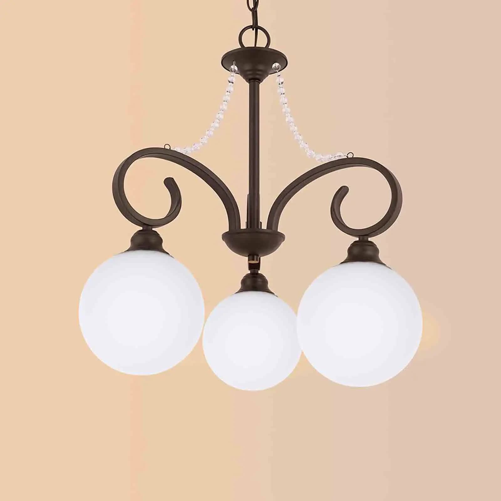 Paralume in Vetro Smerigliato Bianco E27 100mm per Lampadario, Plafoniera, Applique, Lampada a Sospensione, Ricambio Diffusore Morbido