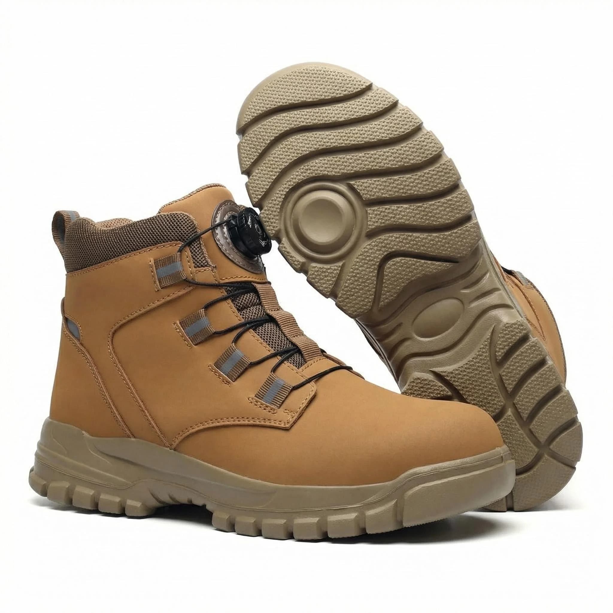 Wear Resistant Men's Safety Boots Soft Work Sneakers Anti Impact Anti Piercing Fashion Comfort Outdoor Men's Shoes