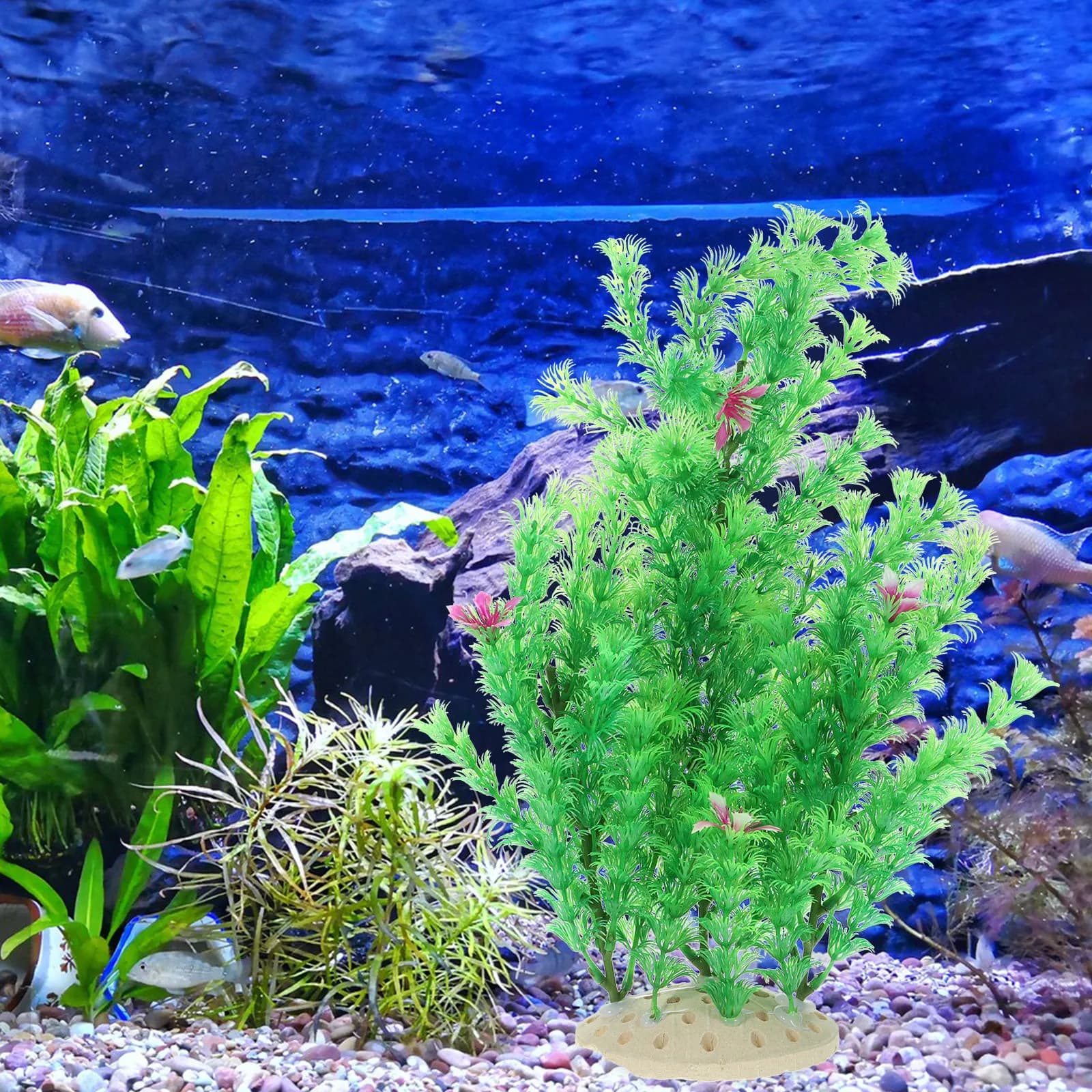 1Pcs Artificial Aquatic Plant Simulation Green Plant Lifelike Fish Tank Decoration Aquarium Ornament Plastic Water Grass Home