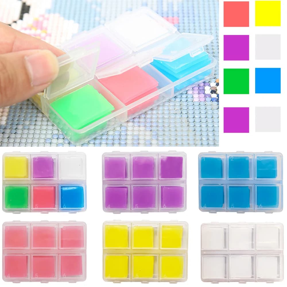 30 PZ 2 CM Painting Diamond Cera Necklace FAI FROM YOU Diamond Embroidery Fango Point Cross Score 6 Grills Storage Box Pen Kit Tools
