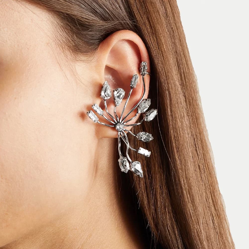 XSBODY orecchini a bottone geometrici irregolari Y2k accessori per l'orecchio della ragazza elegante regalo Punk con strass Ear Cuff gioielli Piercing da donna