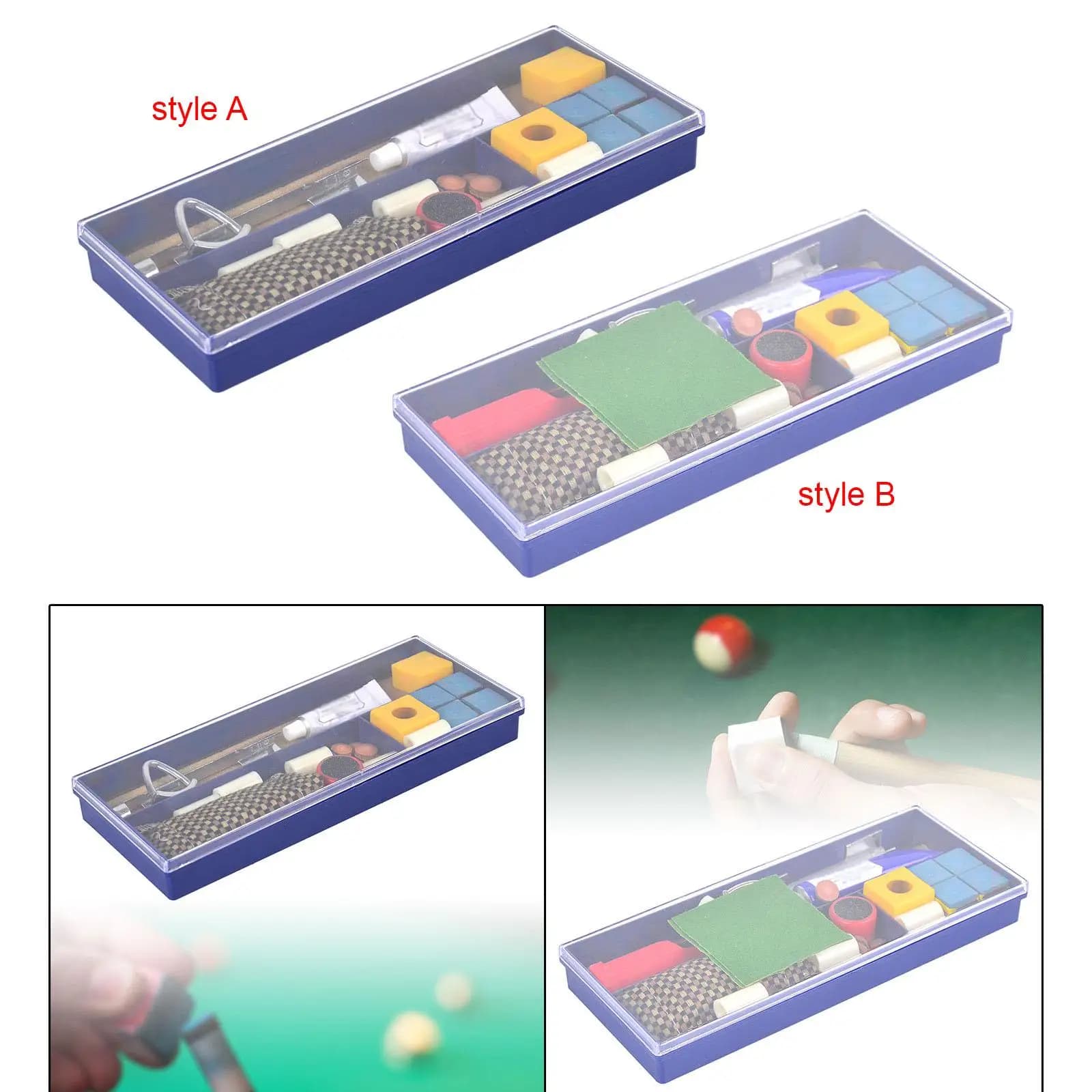 Kit di strumenti per la riparazione del biliardo Accessorio per punte per stecche con lima per colla, smerigliatrice per riparazione,