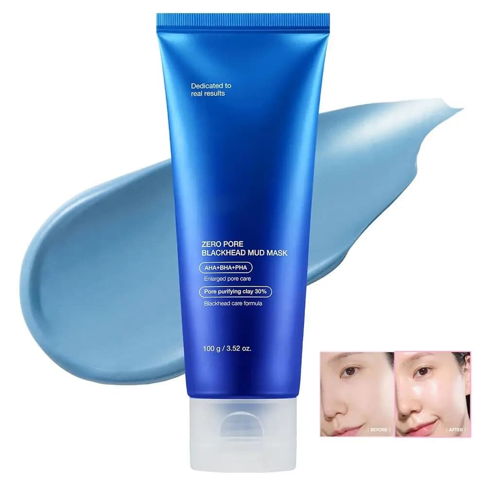 Maschera di fango coreana con punti neri a pori zero con pennello in gelatina Maschera per la pelle rinfrescante per la pelle Rafforzamento dei pori Maschera per il viso al fango ad asciugatura rapida da 3 minuti
