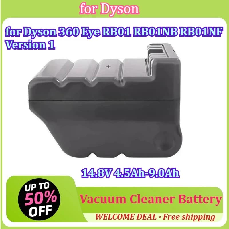 for Dyson 360 Eye RB01 RB01NB RB01NF Version 1 14.8V 4.5Ah-9.0Ah Robot Vacuum Cleaner Battery Lithium Battery