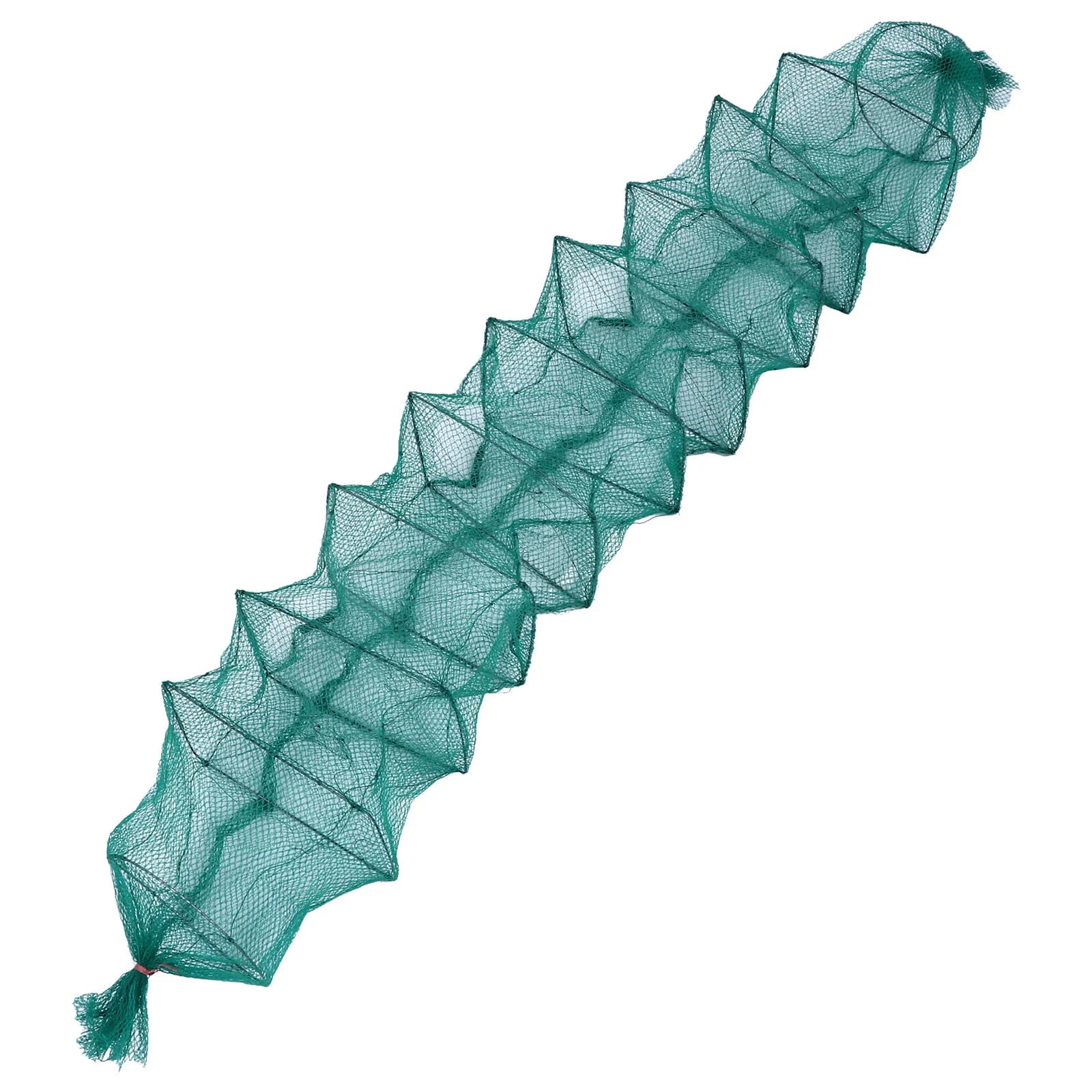 Cesto da Pesca Pieghevole in Nylon Premium 1 Pezzo, Rete Trappola per Pesci, Granchi, Esche, Aragoste, Gamberi, Gamberetti, Rettili - Portatile