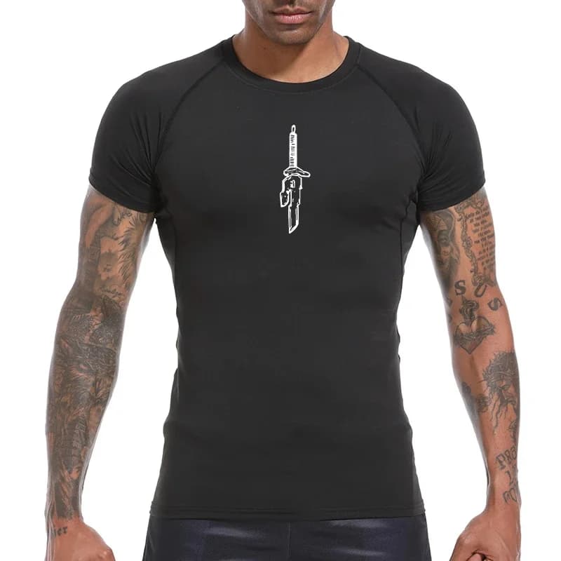 Men's Running Sport Quick Drying T-shirts Sportswear Men Compression Fitness Tops Tee Athletic Gym Workout Shirts Men
