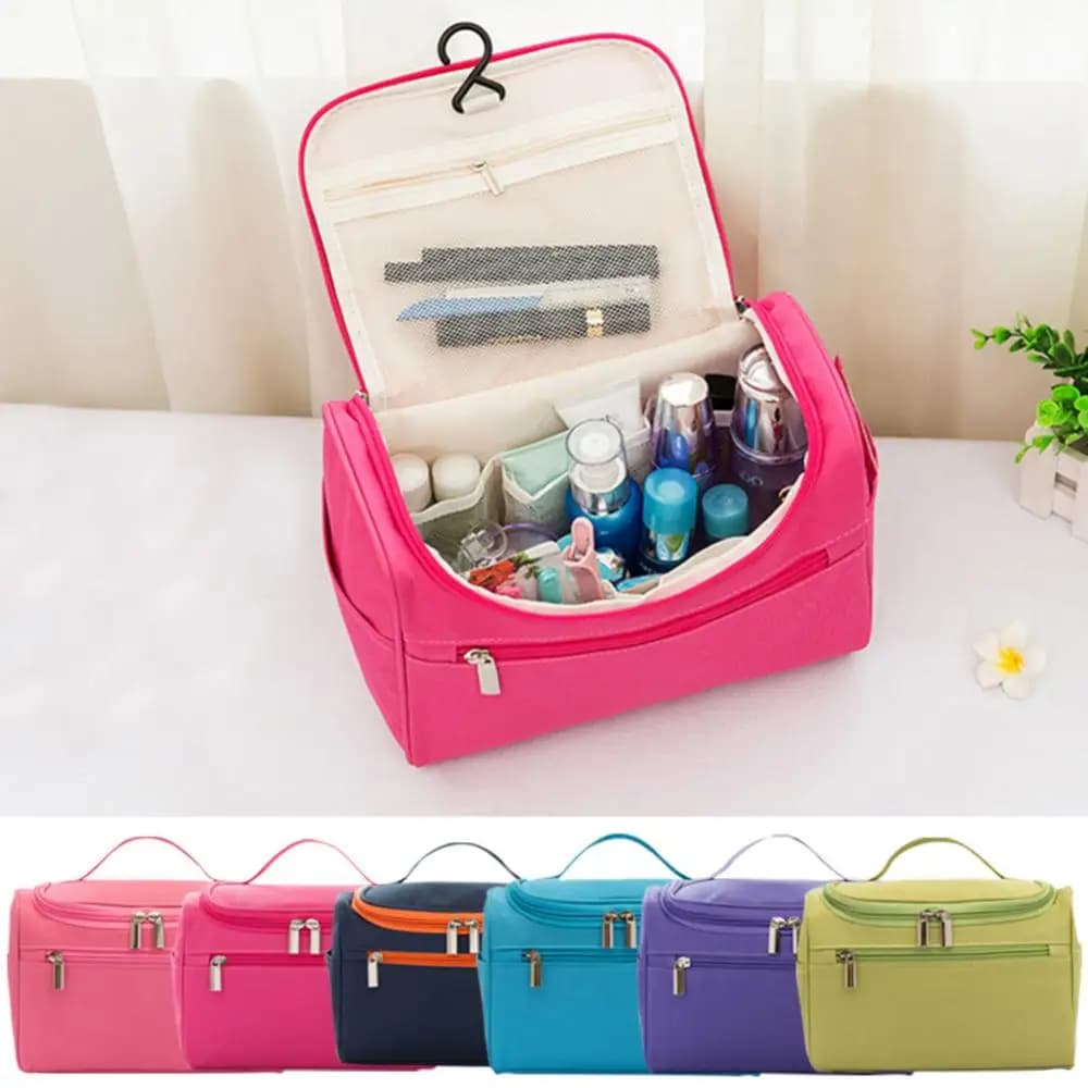 Borsa per il Trucco Unisex Grande e Impermeabile - Organizer Cosmetico Leggero con Cerniera, Ideale per Viaggi e Come Regalo