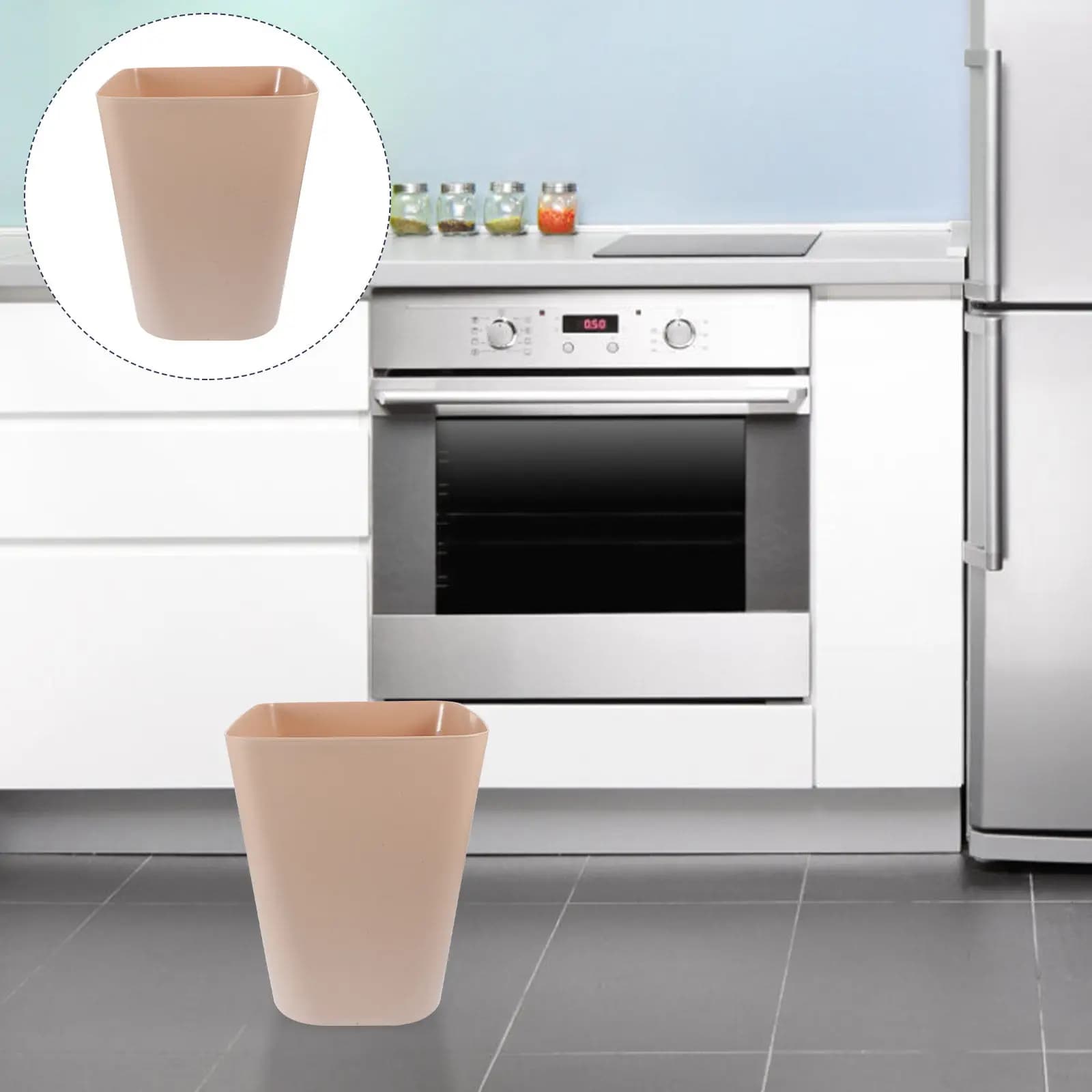 Cestino Quadrato in Plastica Facile da Pulire per Casa, Ufficio, Camera da Letto e Bagno