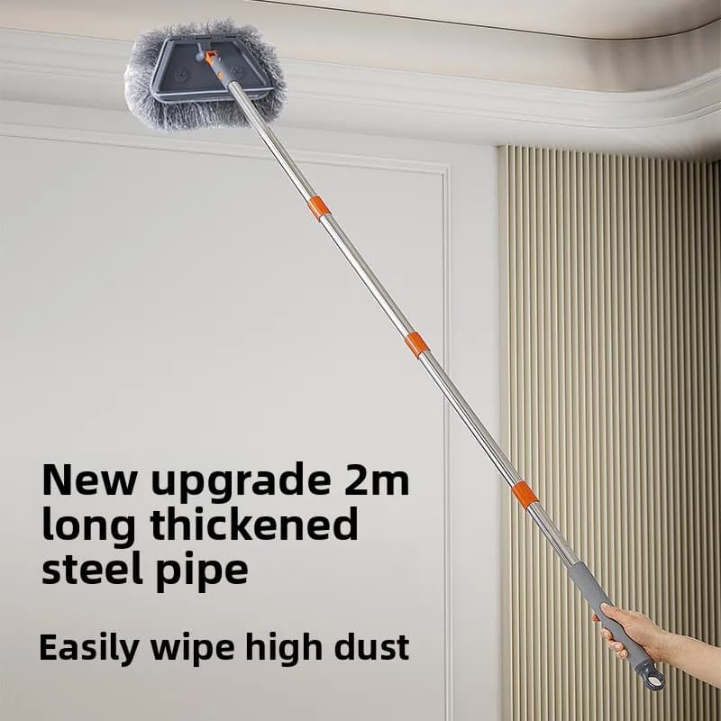 Mocio detergente per pareti con manico lungo 360 ° Mocio da parete girevole per la pulizia delle finestre, soffitto, pavimento, 90,55 pollici