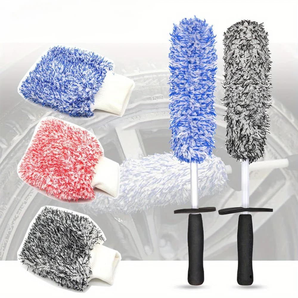 Autolavaggio Super Brush microfibra Premium ruote spazzola antiscivolo manico morbido facile da pulire raggi ruota auto accessori auto