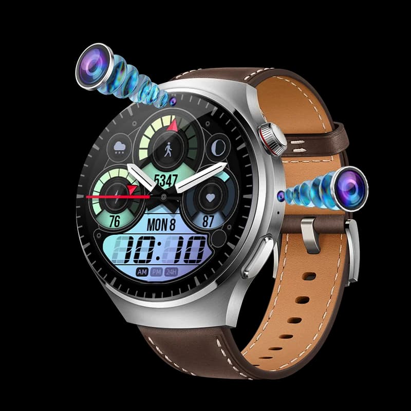 Smartwatch 4G con Schermo da 1,508", Wifi, Nano Sim, Doppia Fotocamera Frontale e Laterale, Videochiamata, Chiamata SOS, NFC, GPS, Play Store, Display AMOLED