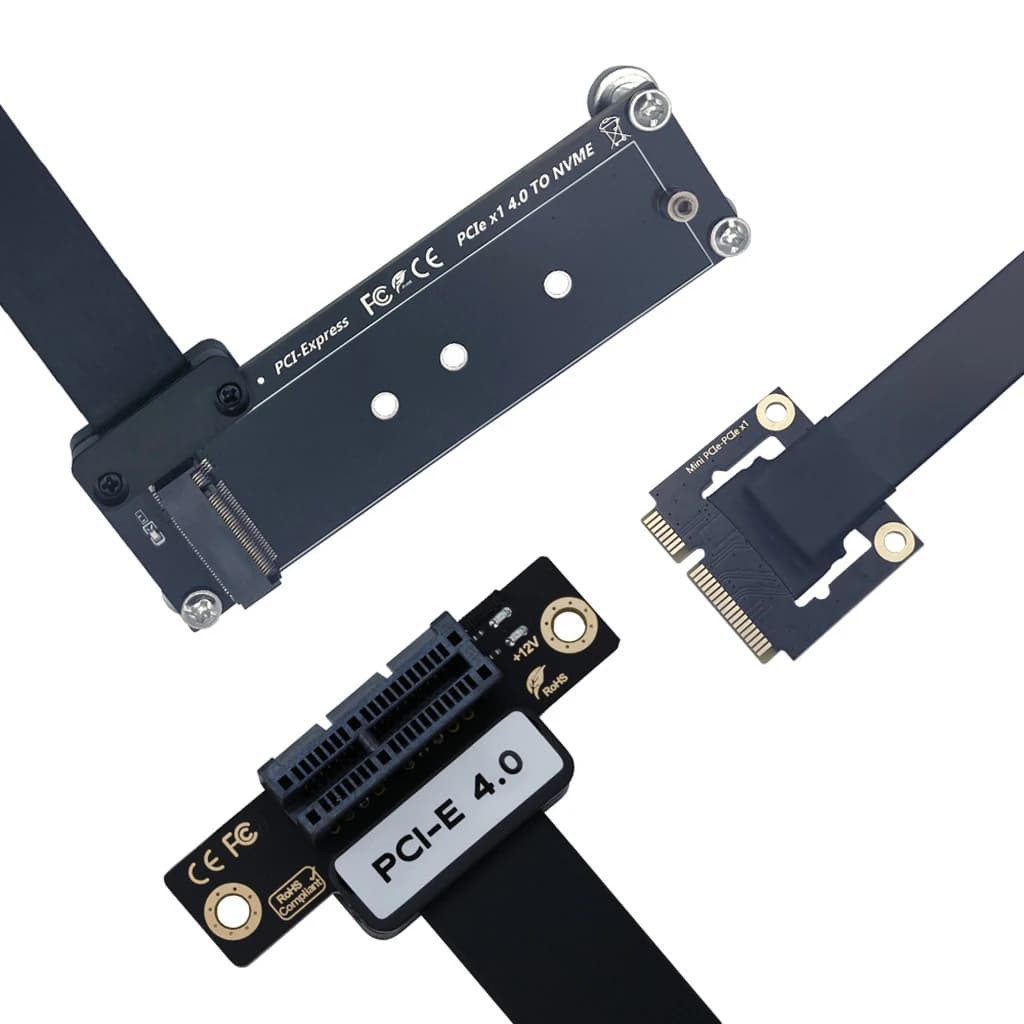 Cavo Riser PCIe Placcato Oro 1X a X16 3.0 4.0 Gen, Estensore GPU per SSD NVMe, Scheda di Rete, Hub USB, Adattatore PCI Express X1 X4 X8