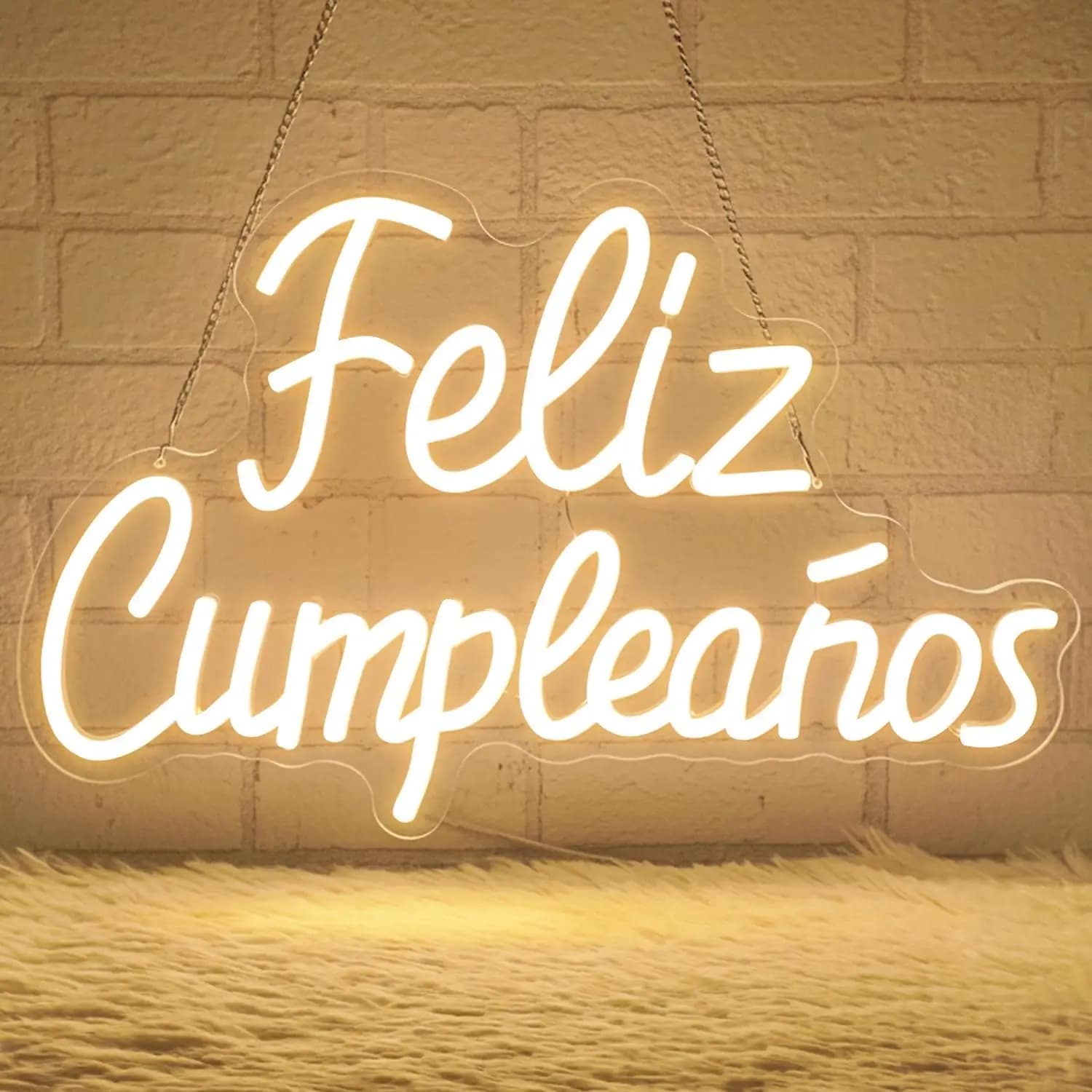 Insegna al Neon 'Feliz Cumpleaños', Luce LED al Neon 'Buon Compleanno' Dimmerabile USB per Casa, Bar, Matrimoni, Feste di Compleanno, Decorazione Murale