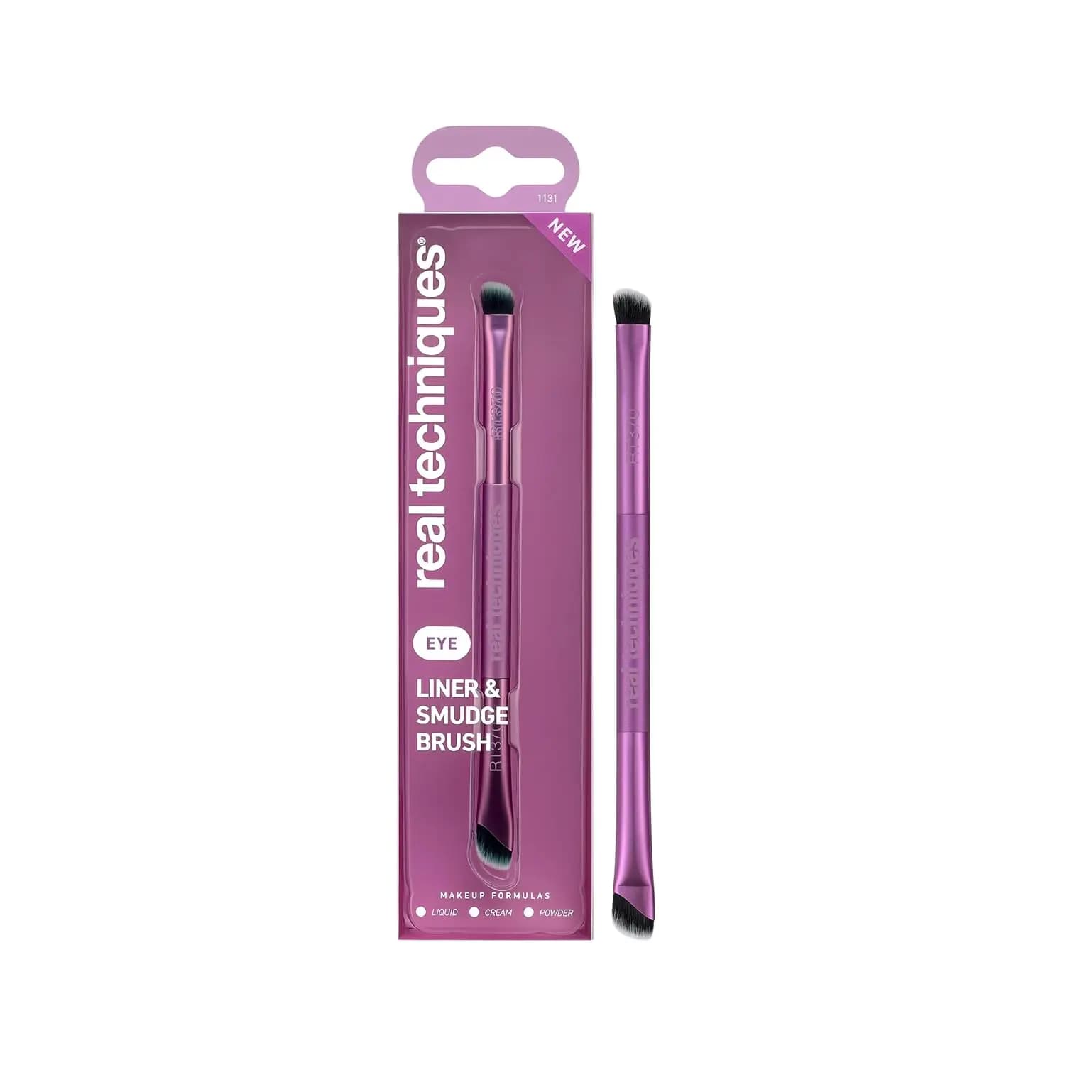Pennello Doppio per Occhi per Eyeliner, Ombretto e Smoky Eye, Pennello di Precisione per Delineare e Sfumare con Setole Morbide