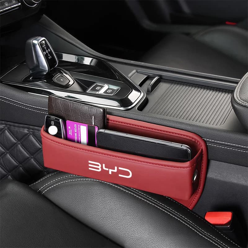 Car Front Seat Slit Catcher Side Seat Gap Filler Organizer Seat Crevice Storage Box For BYD Tang Yuan Plus Song F3 Atto
