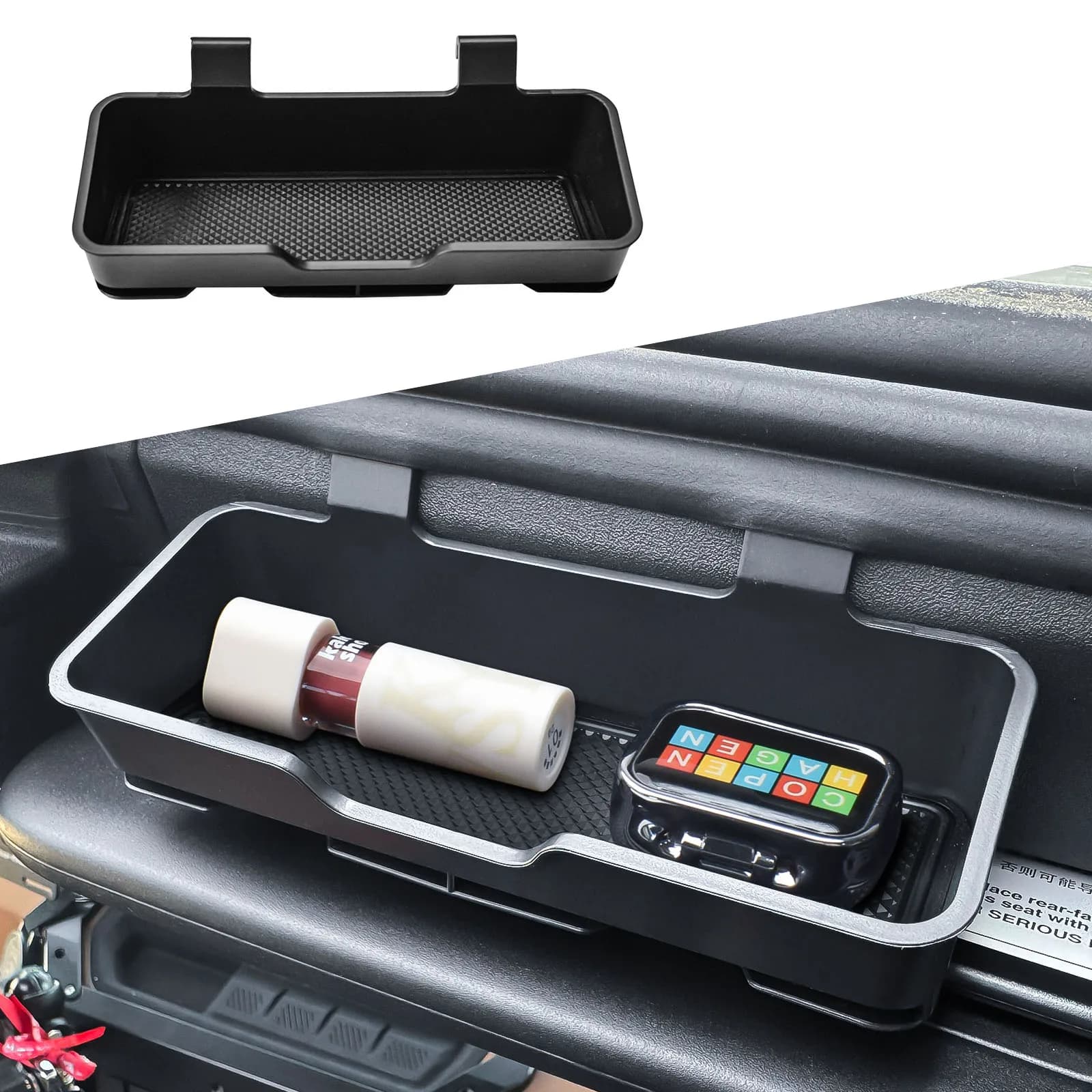 Organizer per Console Centrale con Portaocchiali per Ford Bronco 2/4 Porte 2021-2026, Vassoio Portaoggetti per Occhiali e Carte, Accessori Auto