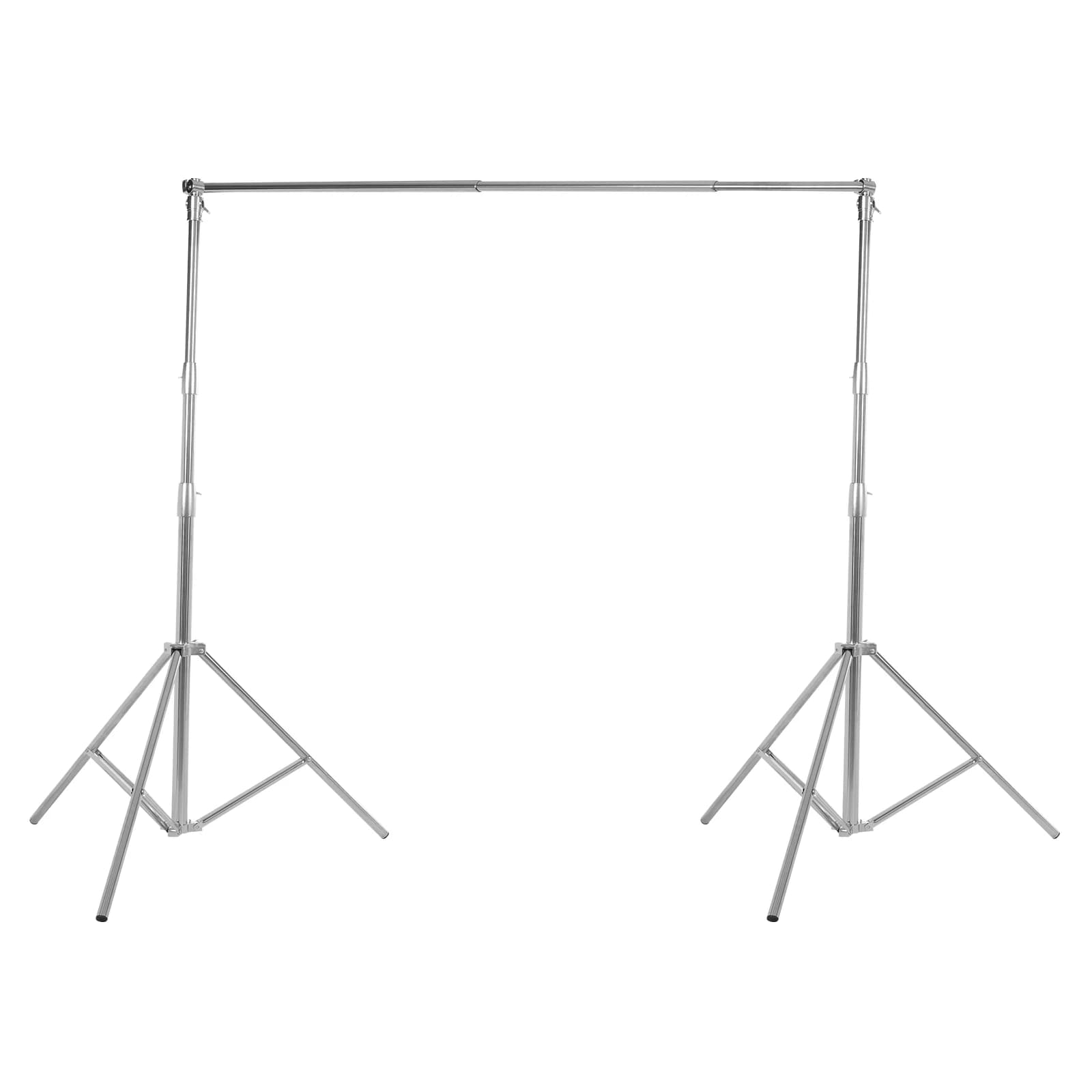 Stainless Steel Backdrop Stand, Adjustable 3.9-9.8ft Wide 3.2-9.5ft Tall, Tripod Photography Kit, with Clamps & Sandbags