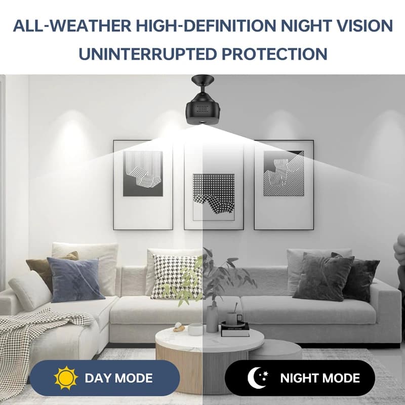 4K HD Pixel Wireless WiFi Remote Monitor Motion Detection Intelligent Alarm Camera for Night Vision P