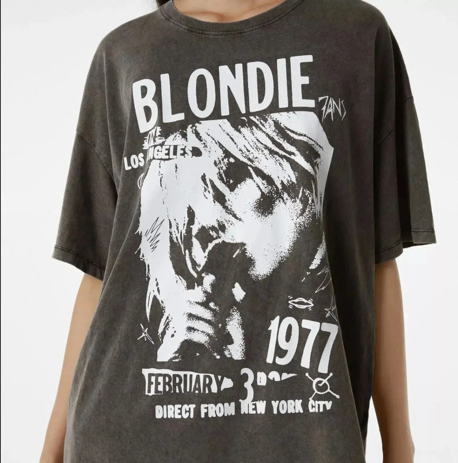 T-shirt classica anni '80 con stampa poster della band Blondie New Wave, in cotone, per uomo e donna, estiva, nuova moda Harajuku, casual, oversize.