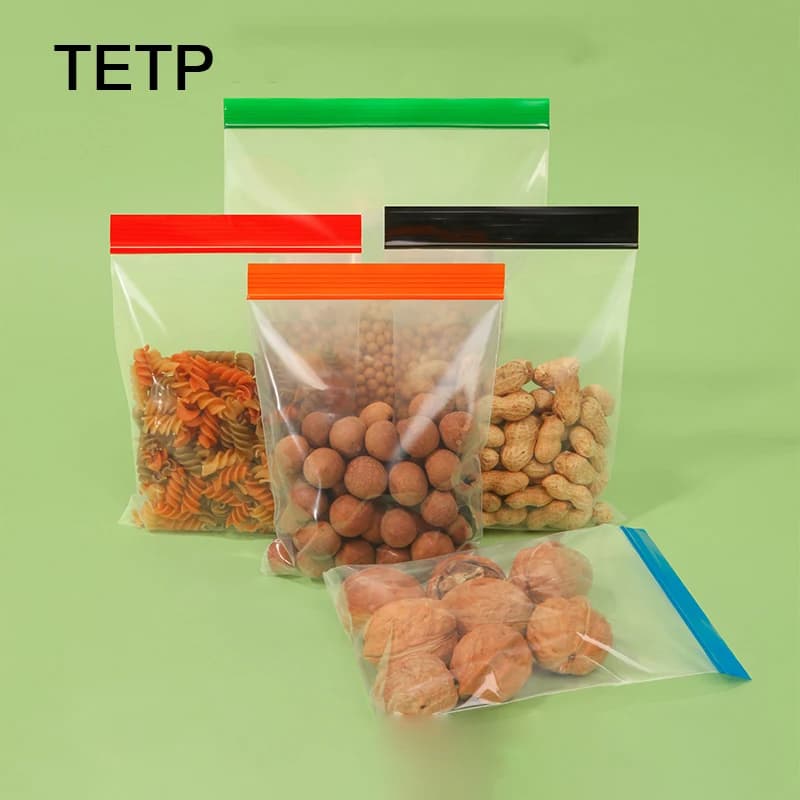 TETP Borse a chiusura lampo trasparenti colorate Frutta secca Frutta secca Frutta Conservazione e sigillatura di gioielli Tasca trasparente richiudibile all'ingrosso