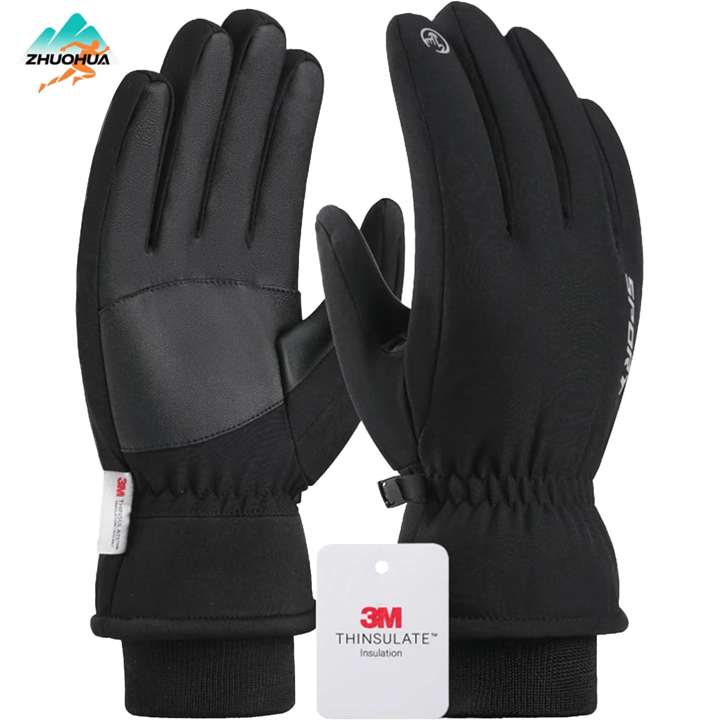 Guanti da sci invernali ZHUOHUA, Thinsulate 3M -20 ℉ Guanto caldo con fodera termica touchscreen per lavoro, ciclismo, moto, snowboard