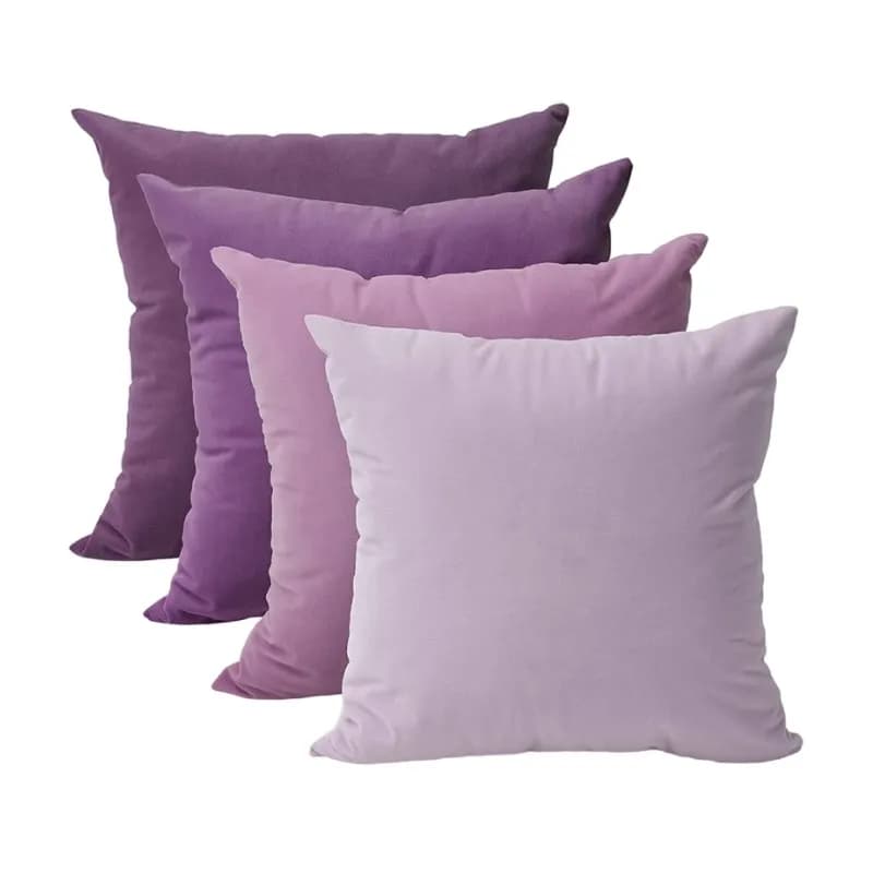 Custom Sizes Dutch Velvet 30x50 cm 40/45/50/55/60 cm Solid color Federa Bed Sofa Cushion Sheet Auto Home Decoration Lilla