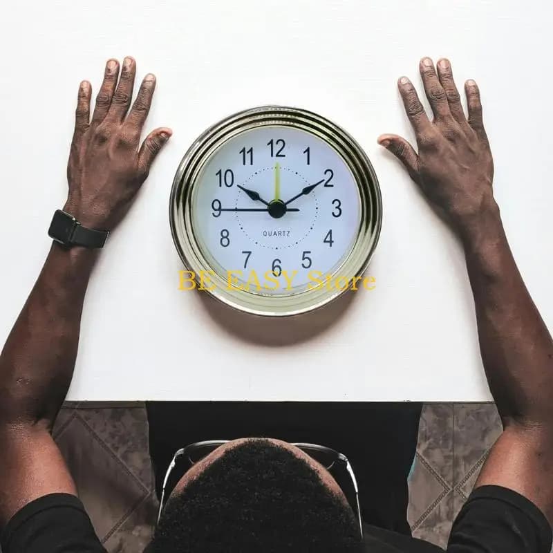 E28f snooze alarm clock insert 3 inch Arabic or Roman diameter insert round clock