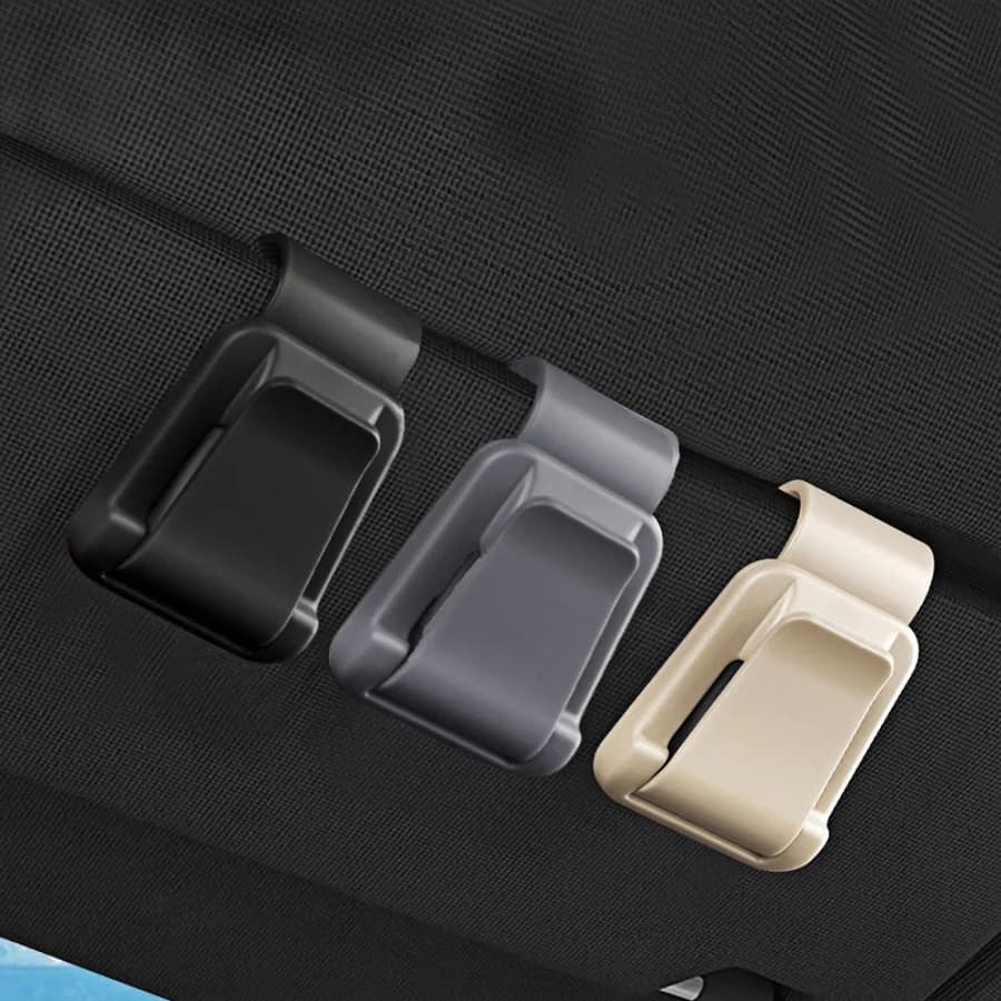 Clip per occhiali per visiera parasole per auto, supporto per occhiali da sole multifunzionale, clip per visiera parasole per auto, carta, clip per banconote