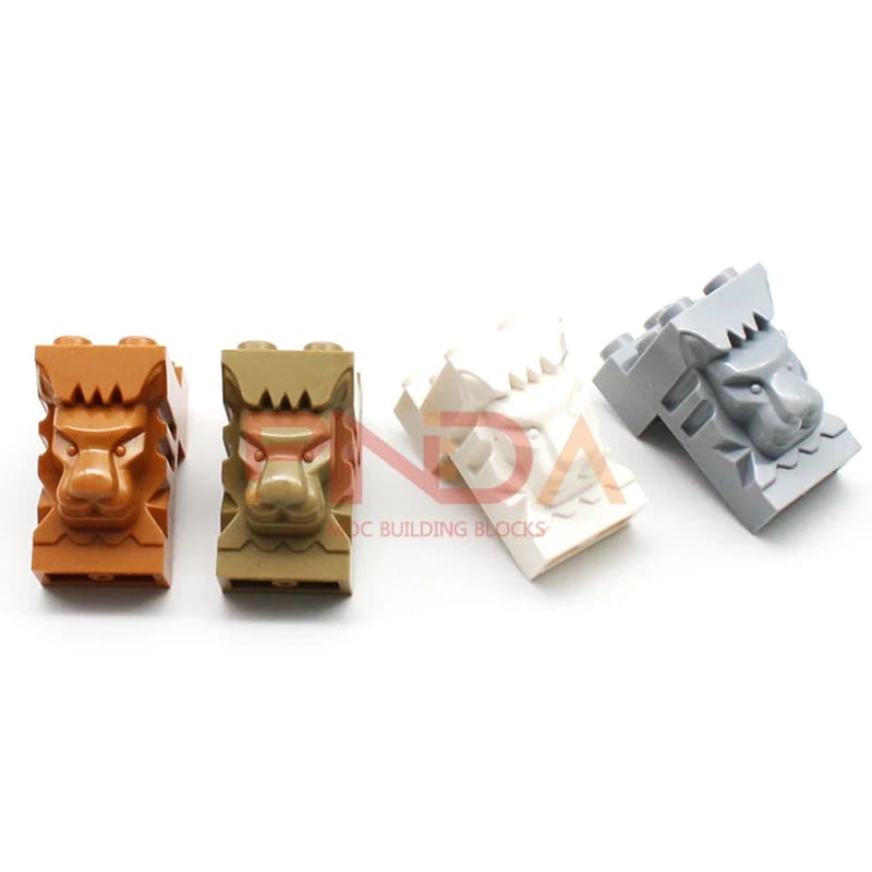 10pcs Lion Head Wall MOC Building Blocks 30274 2x3x3 con ritaglio fai da te illuminare compatibile