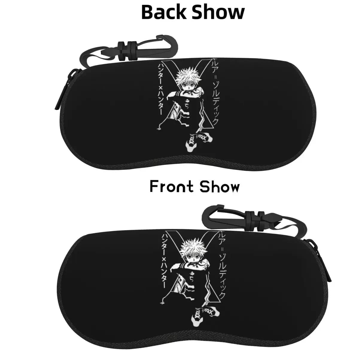 Killua Zoldyck Anime HXH Hunter X Hunter Custodia per occhiali Custodia protettiva per occhiali da sole Donna Uomo Custodia morbida per occhiali