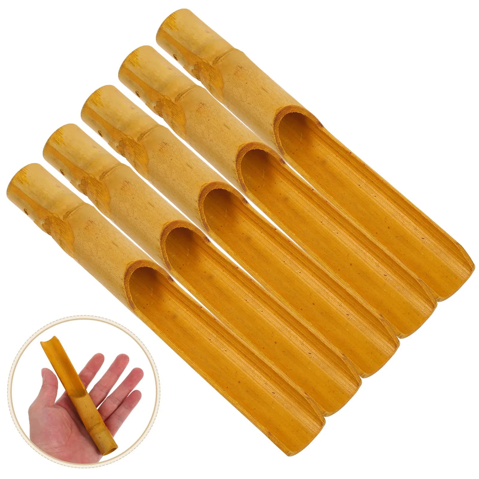 5Pcs Bamboo Wind Chime Tubes 16Cm Japanese Style Hollow Sound Pipes for DIY Outdoor Musical Decor Zen Garden Patio Balcony