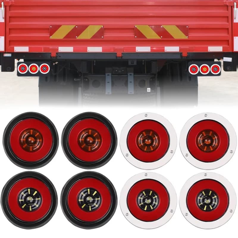 12V 24V 4 inch LED rear light DRL racing lamp Brake position Stop lamp direction indicator for truck Trailer Truck Pick-up RV Bus