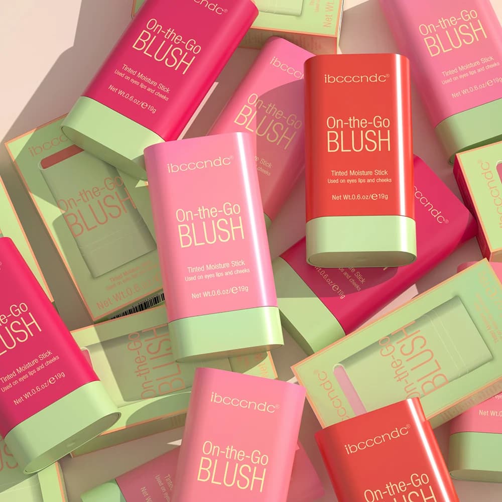 Functional makeup Blush Stick Easy Color Rouge Fard Cream Waterproof High Color Rese Shining Skin Tone Warm