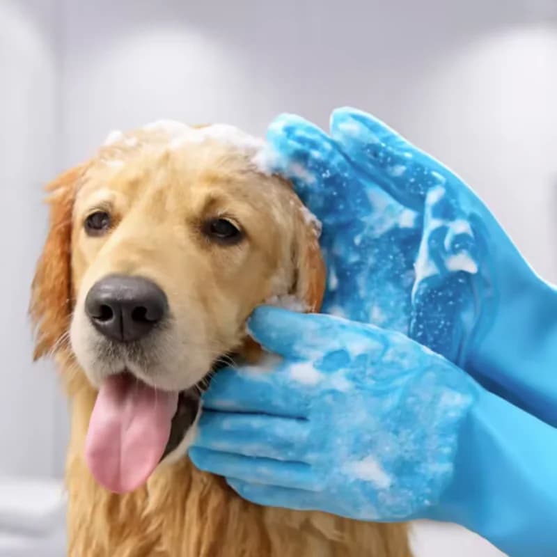 Guanto per la Pulizia e la Toelettatura di Animali Domestici, Guanto Magico in Silicone per il Bagno di Cani e Gatti, Spugna per la Rimozione dei Peli, Guanto per la Pulizia delle Stoviglie