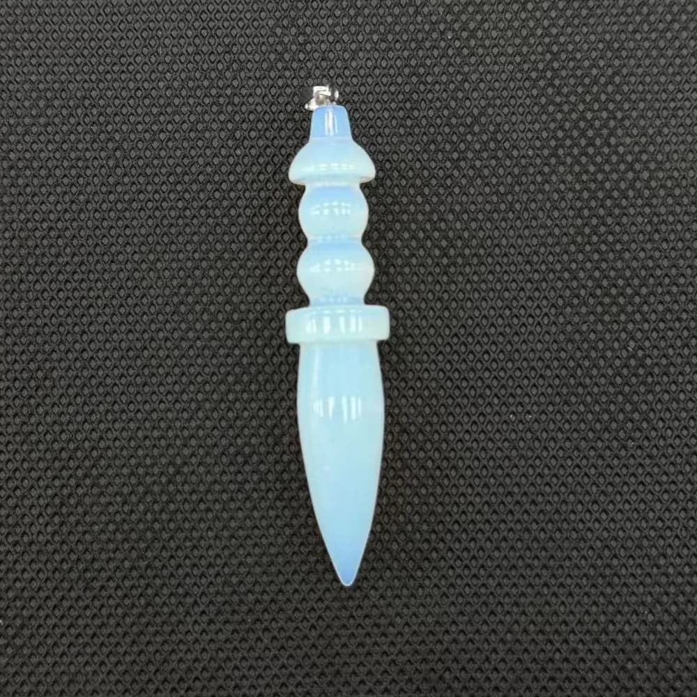 RX34 69*14mm Natural Stone Cone Pendant, Crystal Wand Pendulum for DIY Necklace Jewelry Making Supply