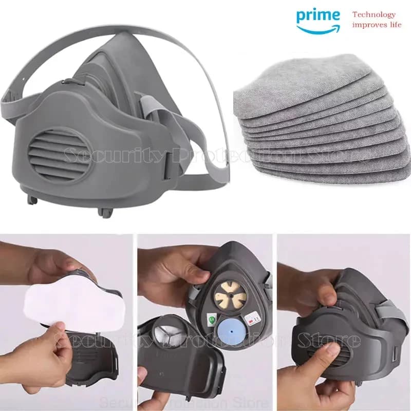 21in1 Half Face Mask Dust Breather Anti Dust Safety On Work Rubber Mask Cotton Filter For House FAI FROM YOU Clean Joiner Manufacturer Pol