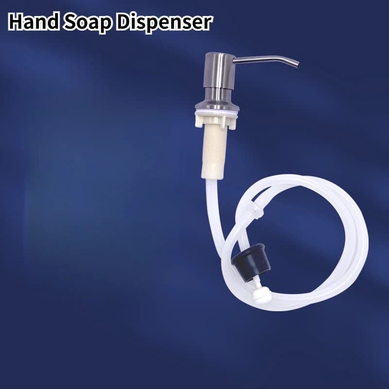 Distributore di sapone per detersivo in acciaio inossidabile da appoggio domestico, pompa per detersivo, dispenser per lozioni montato su lavello da cucina liquido per piatti