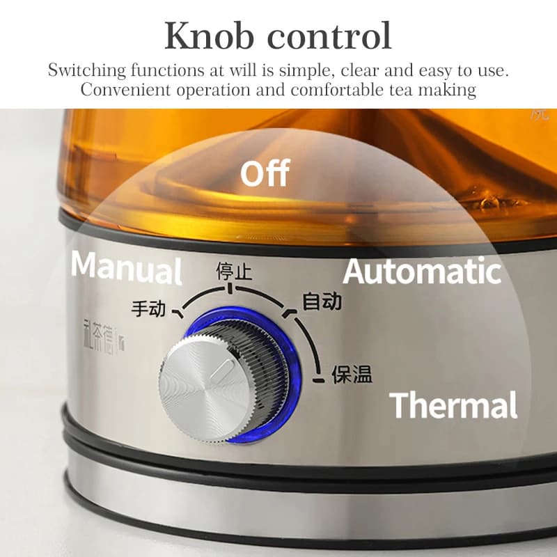 1300ML Electric Kettle Automatic Steam Spray Teapot Multifunctional Glass Teapots Thermo Pot Household Boil Water Kettle US/EU