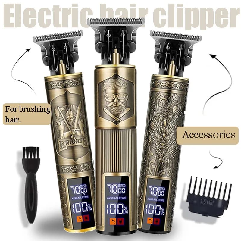 Haircuts for men Professional Haircuts Barbiere Wireless Haircuts Zero Gapped with LCD display Regularbarba