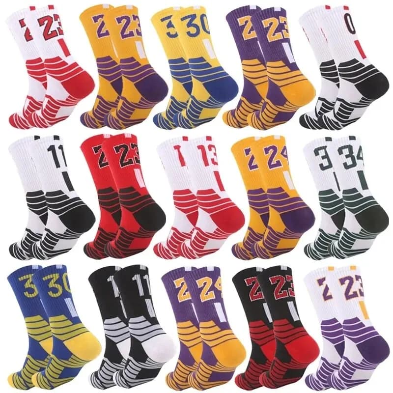 Professional basketball socks for men thickened in half calf for children anti-slip sports socks with towel bottom in half pulp polypropylene fabric