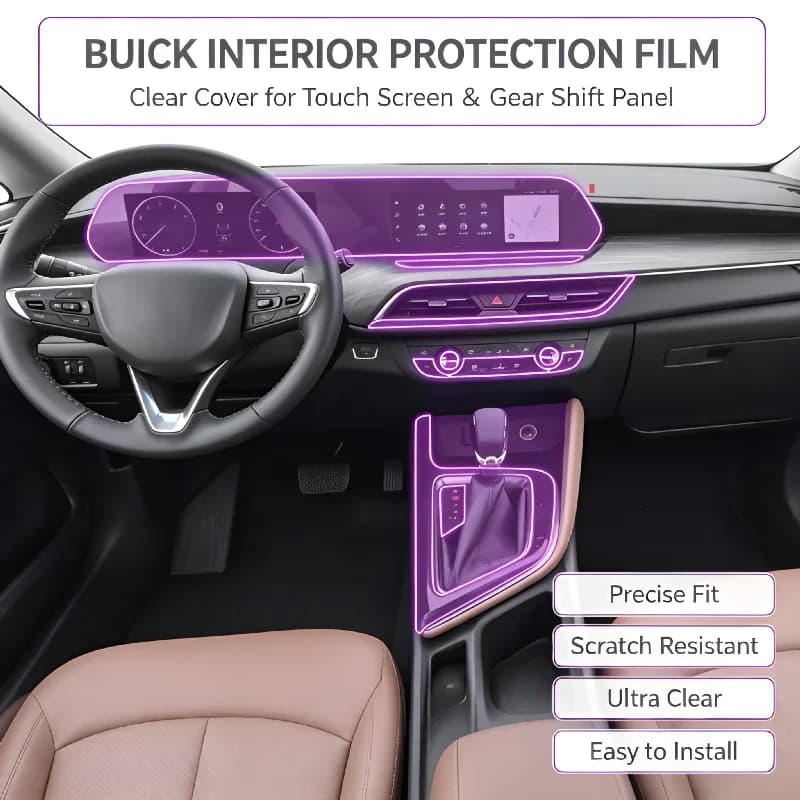 For 2023 Buick GL6 center console gear shift interior car sticker modification accessories transparent screen protector film