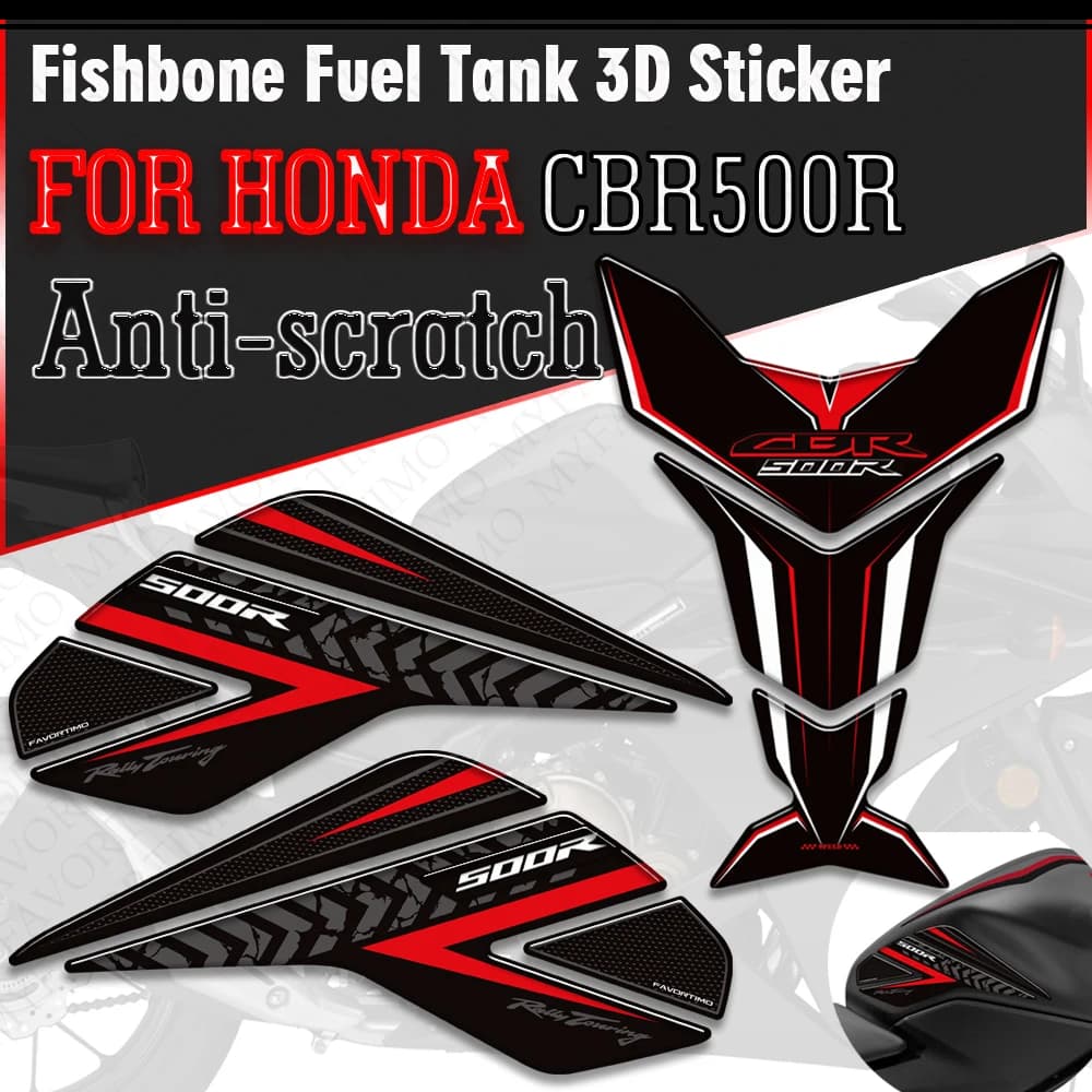 Per moto Honda CBR 500R CBR500 R adesivo serbatoio carburante protezione ginocchiera parabrezza adesivo logo corpo