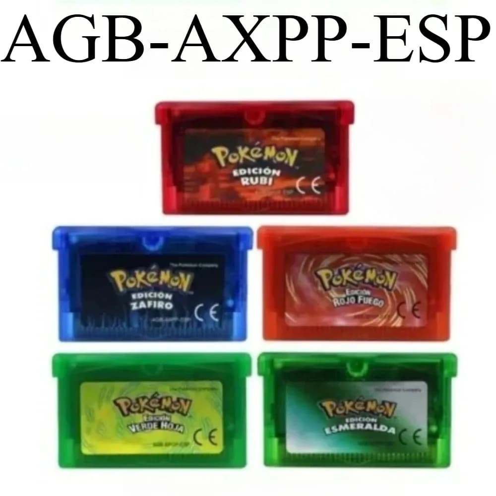 Popolare Gioco GBA Spagnolo Serie Pokémon Cartuccia Videogioco a 32 Bit Scheda Console Pokémon Emerald FireRed Ruby LeafGreen Sapphire