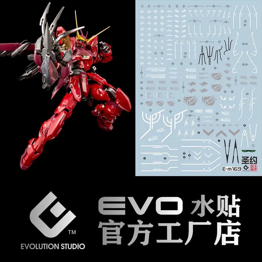 EVO Model Decalcomanie Water Decalcomanie Tool For 1/100 MG Testament Wall decal Fluorescent Model Details-up Accessories