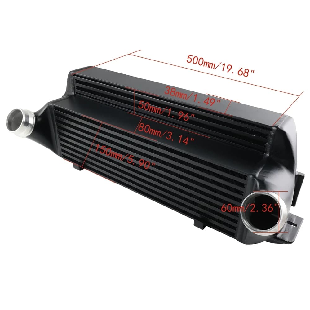 Intercooler a Piastre e Barre EVO II Nero di Ricambio per BMW Serie 1/2/3/4 F20/F22/F32/F34/F36 (118i/125i/228i/328d)