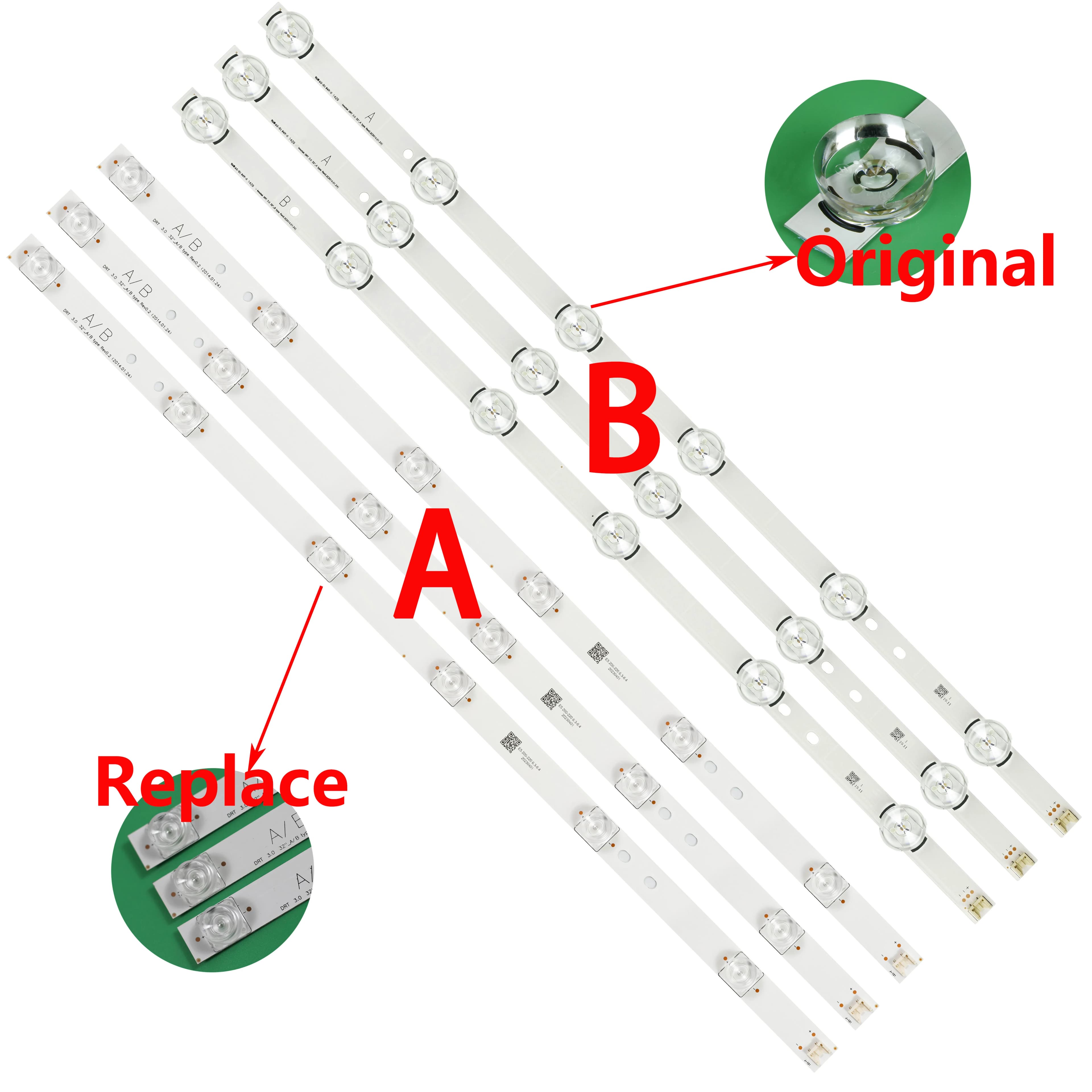 LED Backlight Strip 6 lamp for innotek DRT 3.0 32"_A/B 6916L-1974A 6916L-1975A 32LB570V 32LF5610 32LF580V 32LF565B 32LB5700
