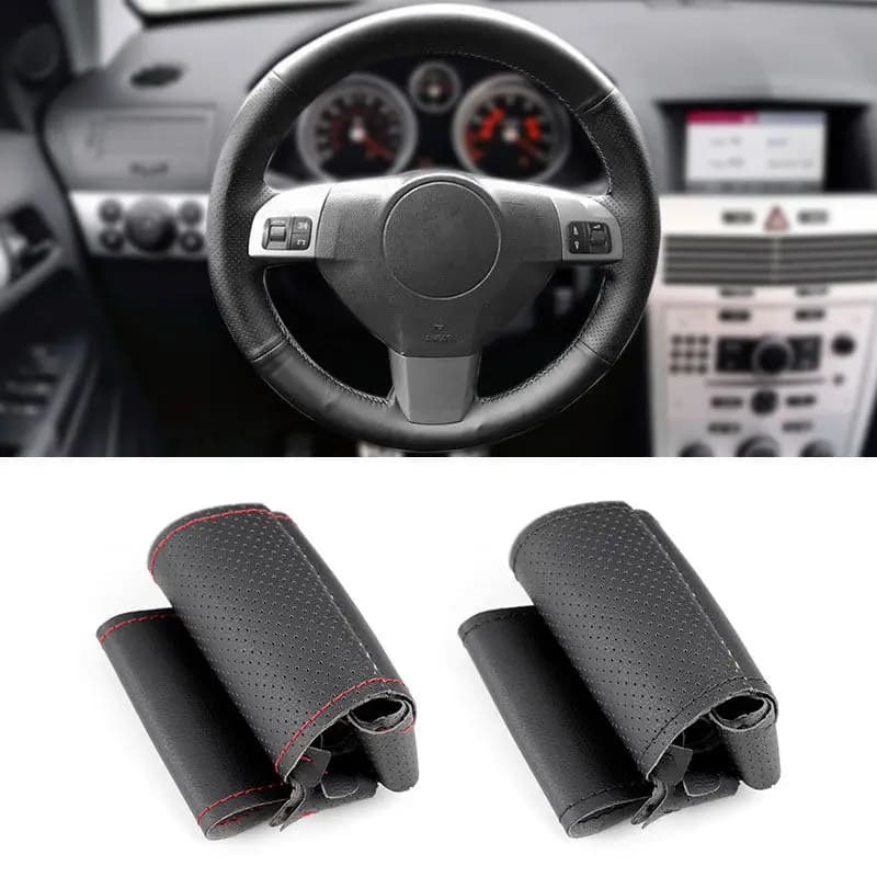Per Opel Vauxhall Holden Astra H 2004-2009 Signum Vectra C 2005-2009 Zaflra (B) Volante cucito a mano Copertura in pelle Trim
