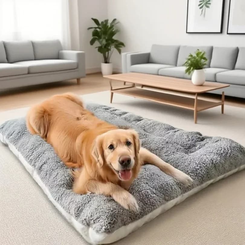 Extra large dogs in plush, super soft padded polyester sofa, cot mat, cage mat, for small, medium and large dogs.